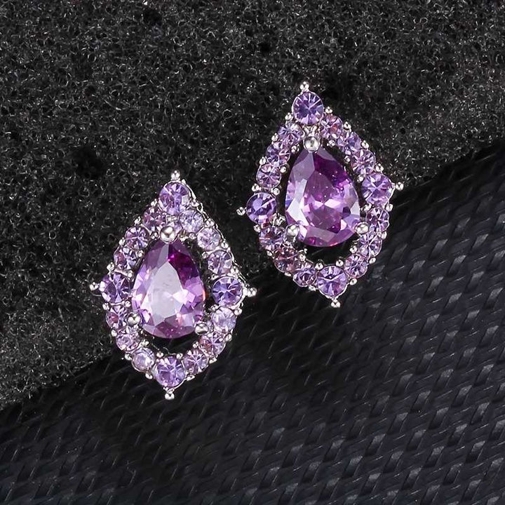 Nadine Ametyst Náhrdelník a Náušnice 