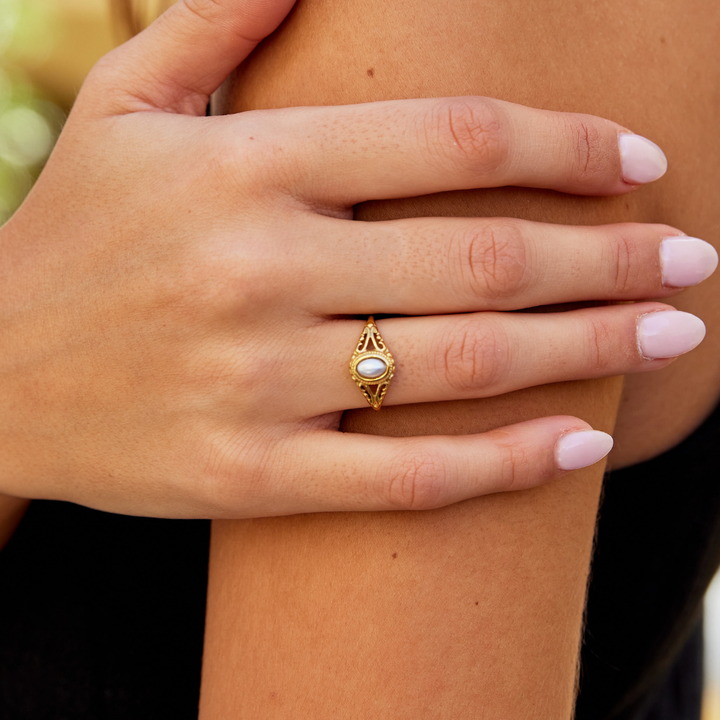 Koninklijke - Vintage perlový prsten