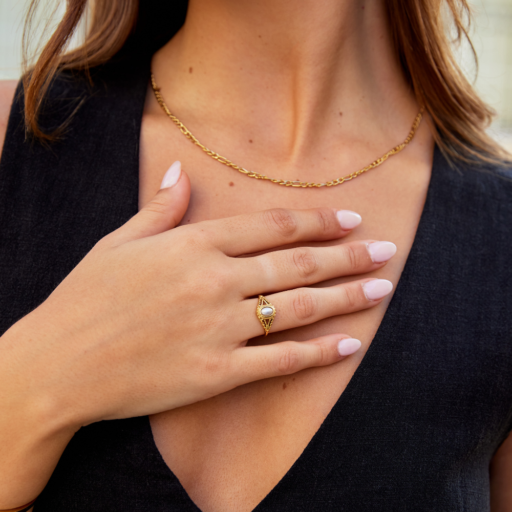 Koninklijke - Vintage perlový prsten