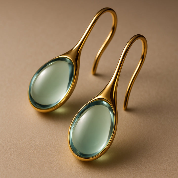 Visící krystalové náušnice ve zlaté a stříbrné